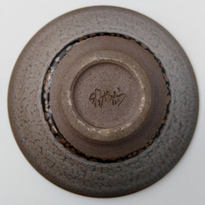 缪福洲纯手工油滴建盏铁胎手拉胚