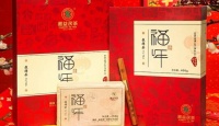 湘益茯茶湘益 湖南黑茶湖南特产安化黑茶茯砖茶礼盒包装福年湘益茯茶400g2016年