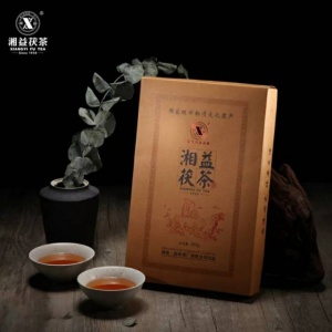 湘益 湖南安化黑茶金花茶叶湘益茯茶950g益阳茶厂金花茯砖茶叶